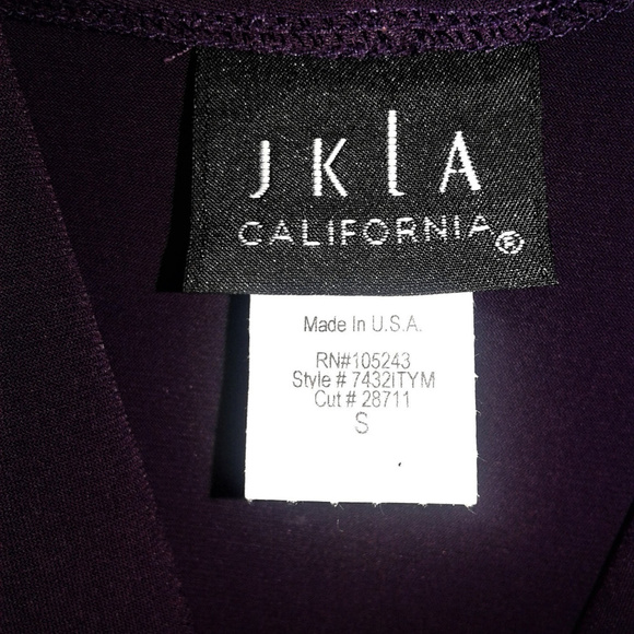 JKLA CALIFORNIA Deep Purple Embellished Top Size: S - Picture 7 of 9
